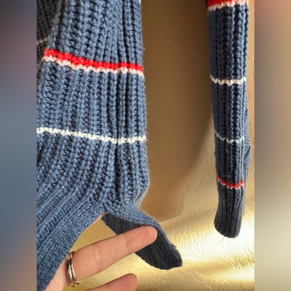 KNIT STRIPPED SWEATER WITH BRAID DESIGN ON ARM SIZE S - Picture 4 of 8